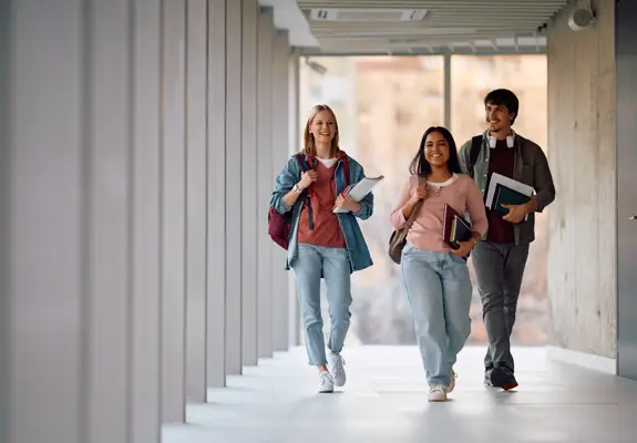 Group Walking Indoor Campus